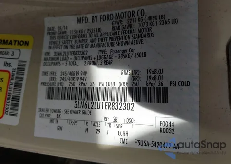 2014 Lincoln Mkz Hybrid from USA, damaged, VIN 3LN6L2LU1ER832302